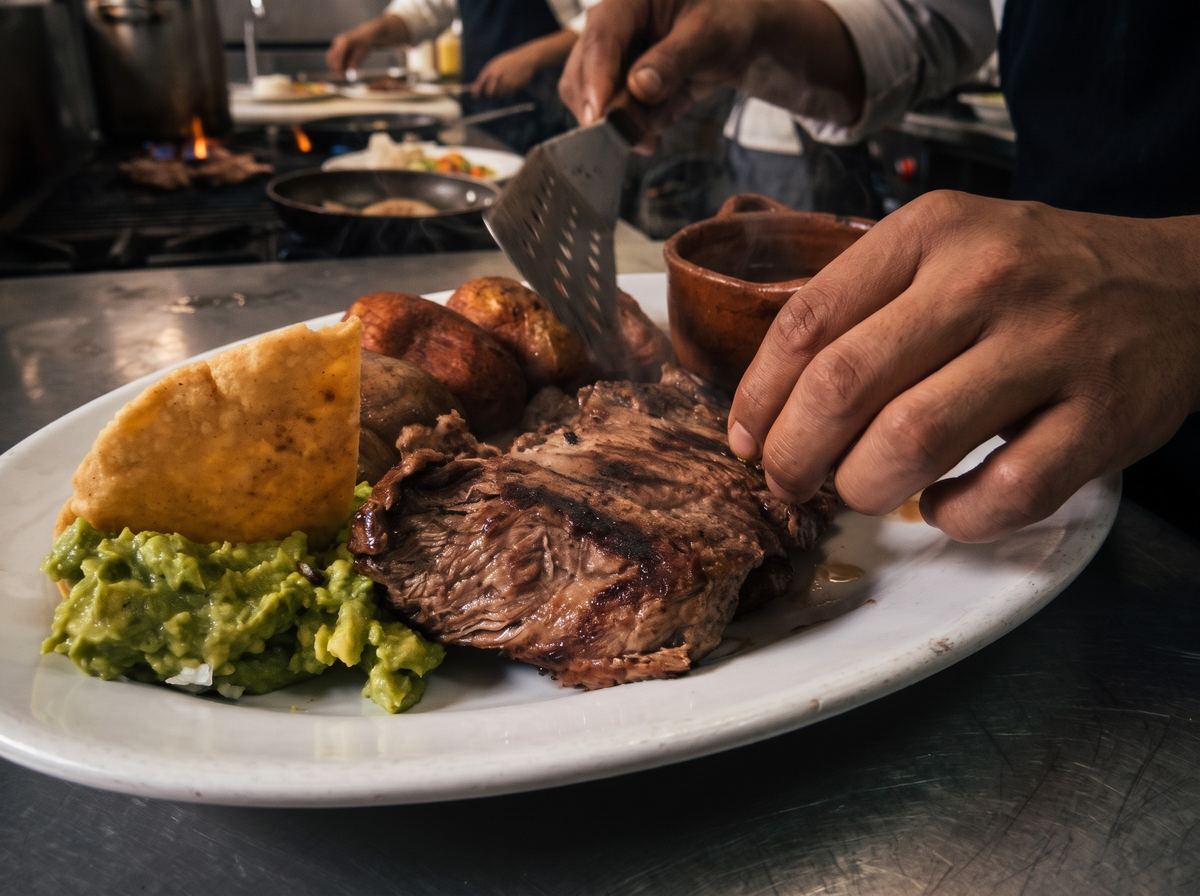 Molcajete Choco con arrachera, butifarra y longaniza